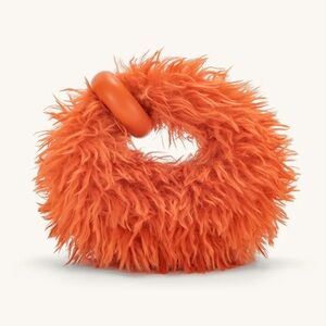 JW pei orange abacus fur mini bag